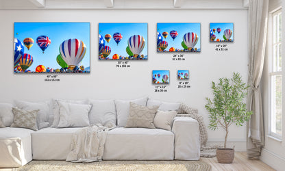 Union Jack Hot Air Balloon Festival Mass Ascension, Albuquerque New Mexico Balloon Fiesta Wall Art, Office, Cubicle & House Decor