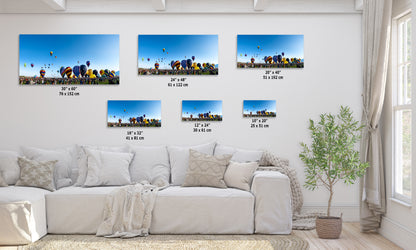 Hot Air Balloon Festival Mass Ascension Panorama Photo | Albuquerque New Mexico Balloon Fiesta Wall Art | Office, Cubicle & House Decor