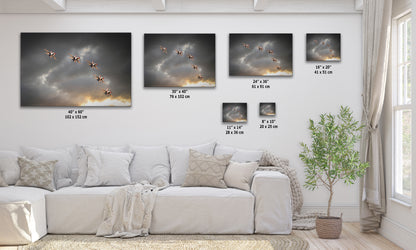 US Airforce Thunderbirds F-16 Fighting Falcon Aviation Artwork | Military Aviation Decor for Home & Office Display