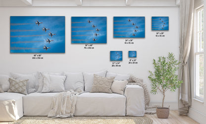 US Airforce Thunderbirds F-16 Fighting Falcon Aviation Artwork ‚Äì Military Jet Fighter Wall Decor for Home & Office, Airplane PhotoPrint