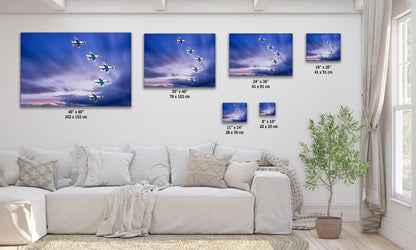 US Airforce Thunderbirds F-16 Fighting Falcon Aviation Artwork | Military Aircraft Wall Decor for Aviation Enthusiasts and Man Cave Decor