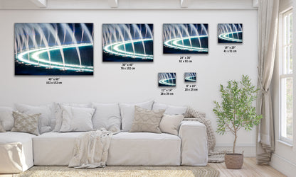 Bellagio Las Vegas Water Picture, Relaxation Artwork, Night Water Display Wall Decor, Ethereal Cityscape Photography