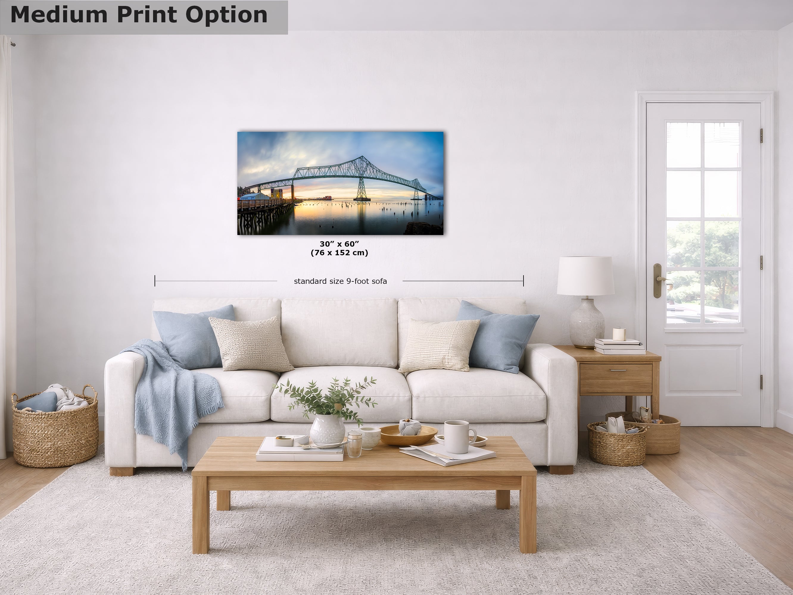 Astoria-Megler Bridge Picture Sunset, Oregon Coast Ocean Picture, Pacific Northwest