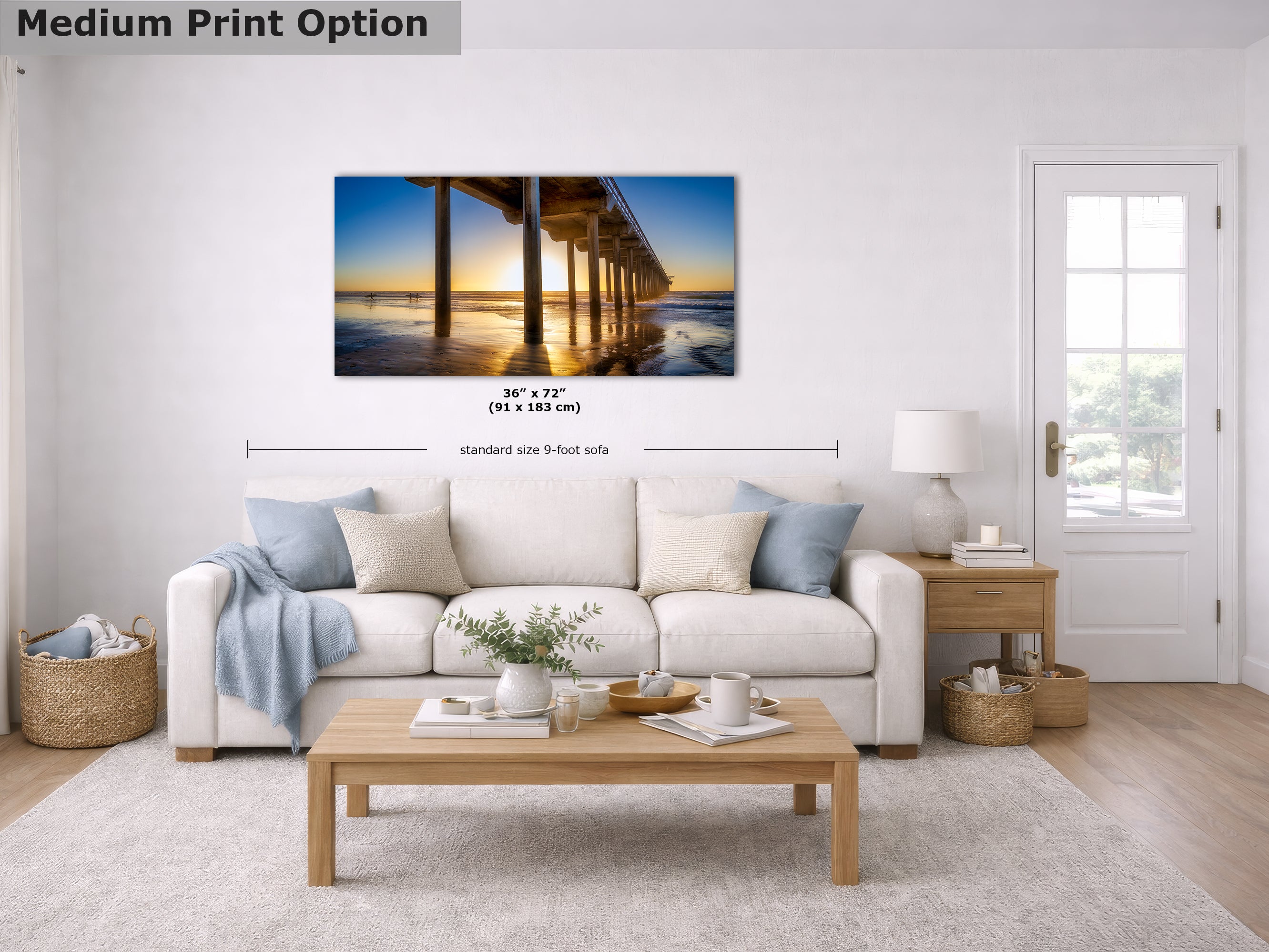 Limited Edition Fine Art Photography, Ocean Picture California Coastline Scripps Pier Sunset