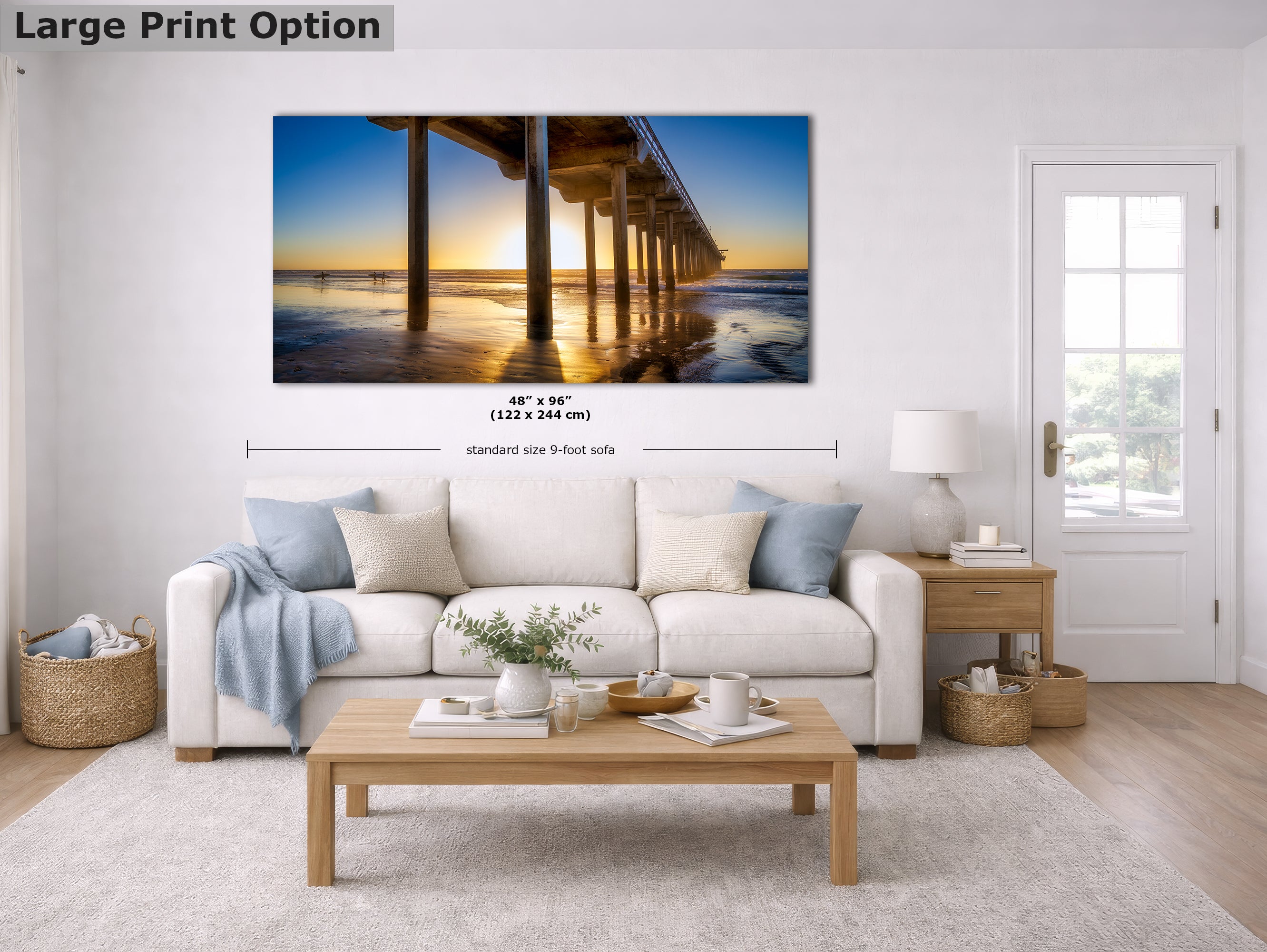 Limited Edition Fine Art Photography, Ocean Picture California Coastline Scripps Pier Sunset