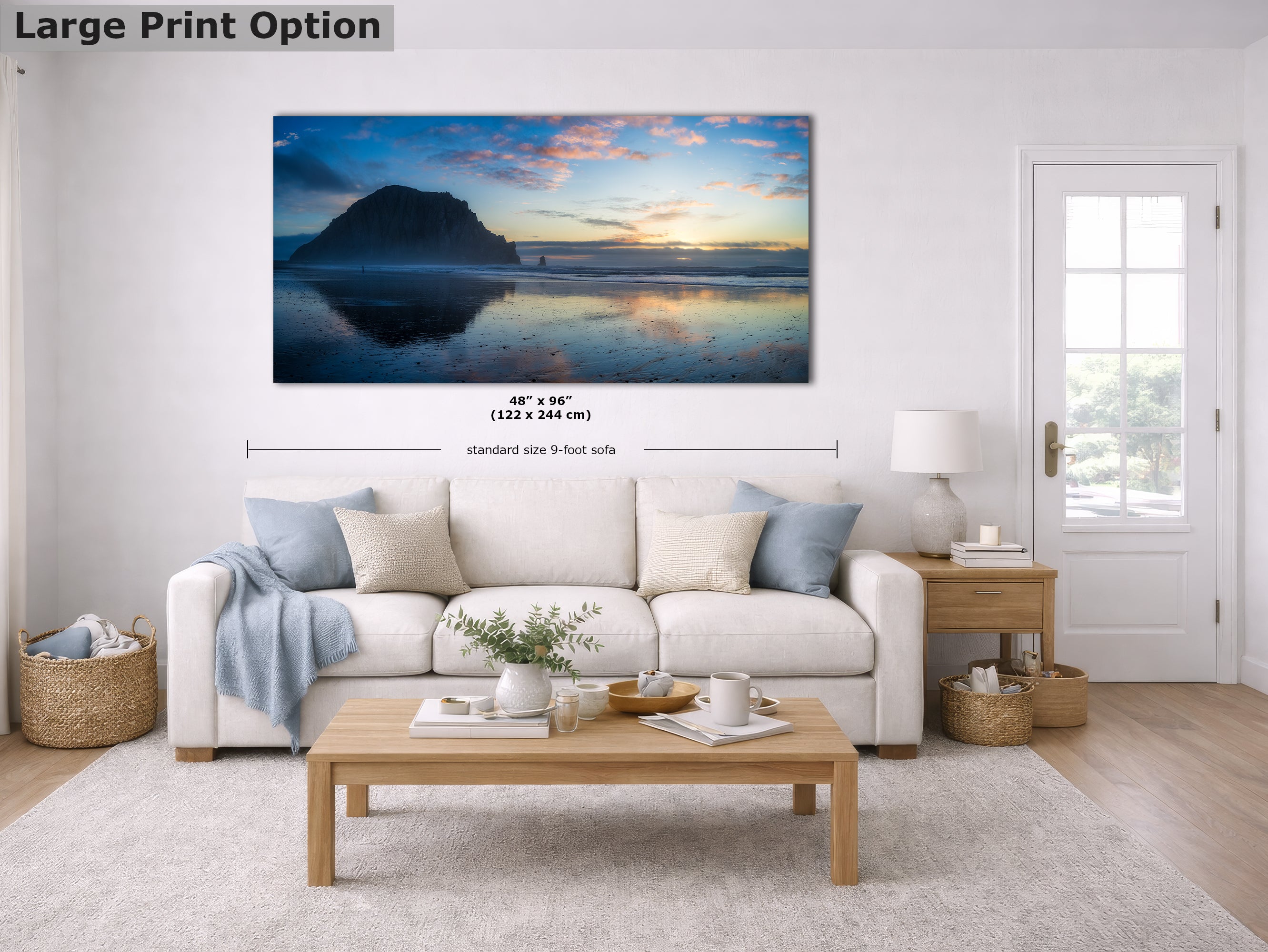 Limited Edition Fine Art Photography, Ocean Picture Morro Rock California Coastline Reflection