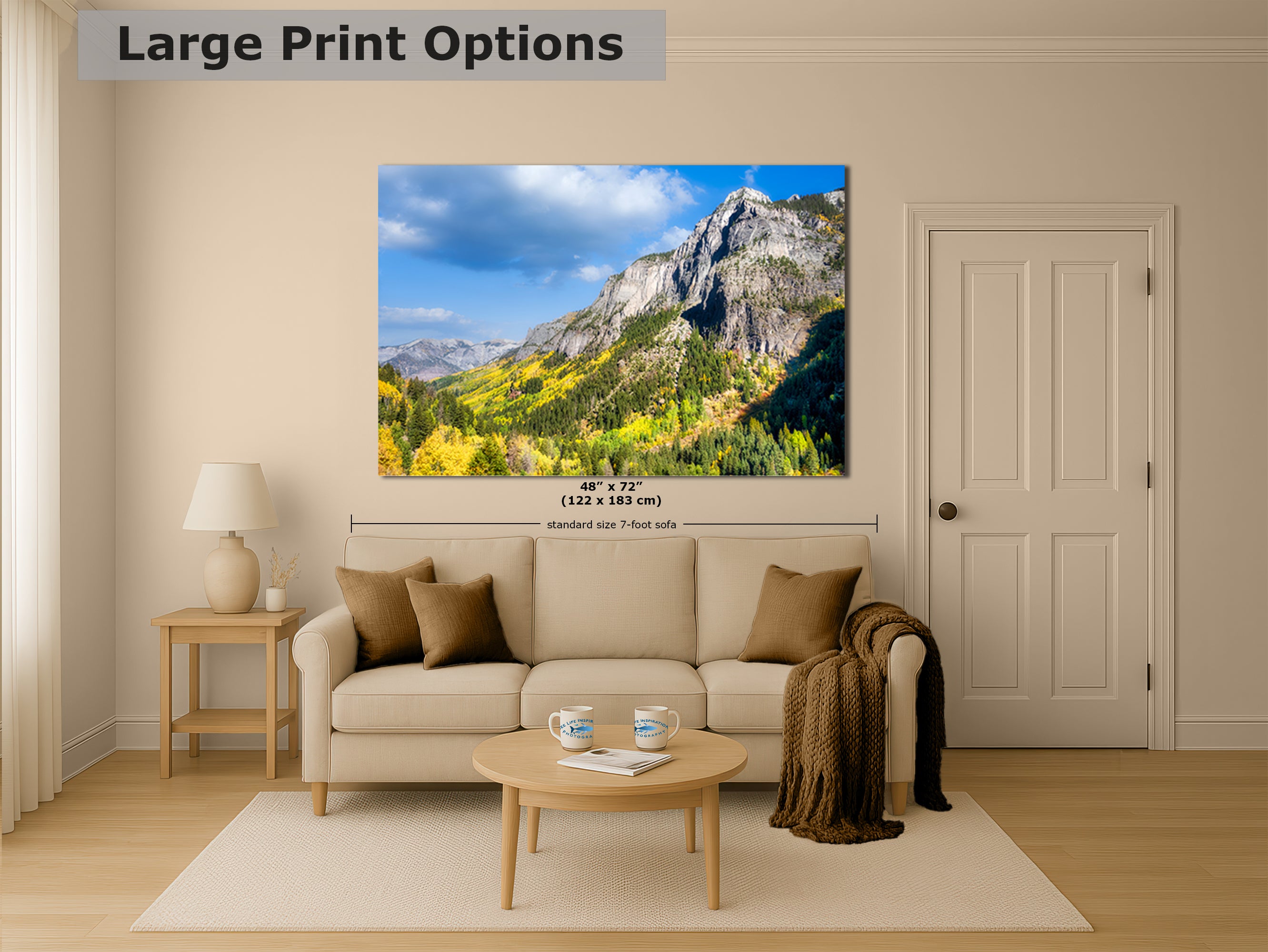 Colorado San Juan Mountain Picture, Fall Colors Aspen Trees Forest Picture Nature Photo for Relaxation Artwork, Meditation and House Decor