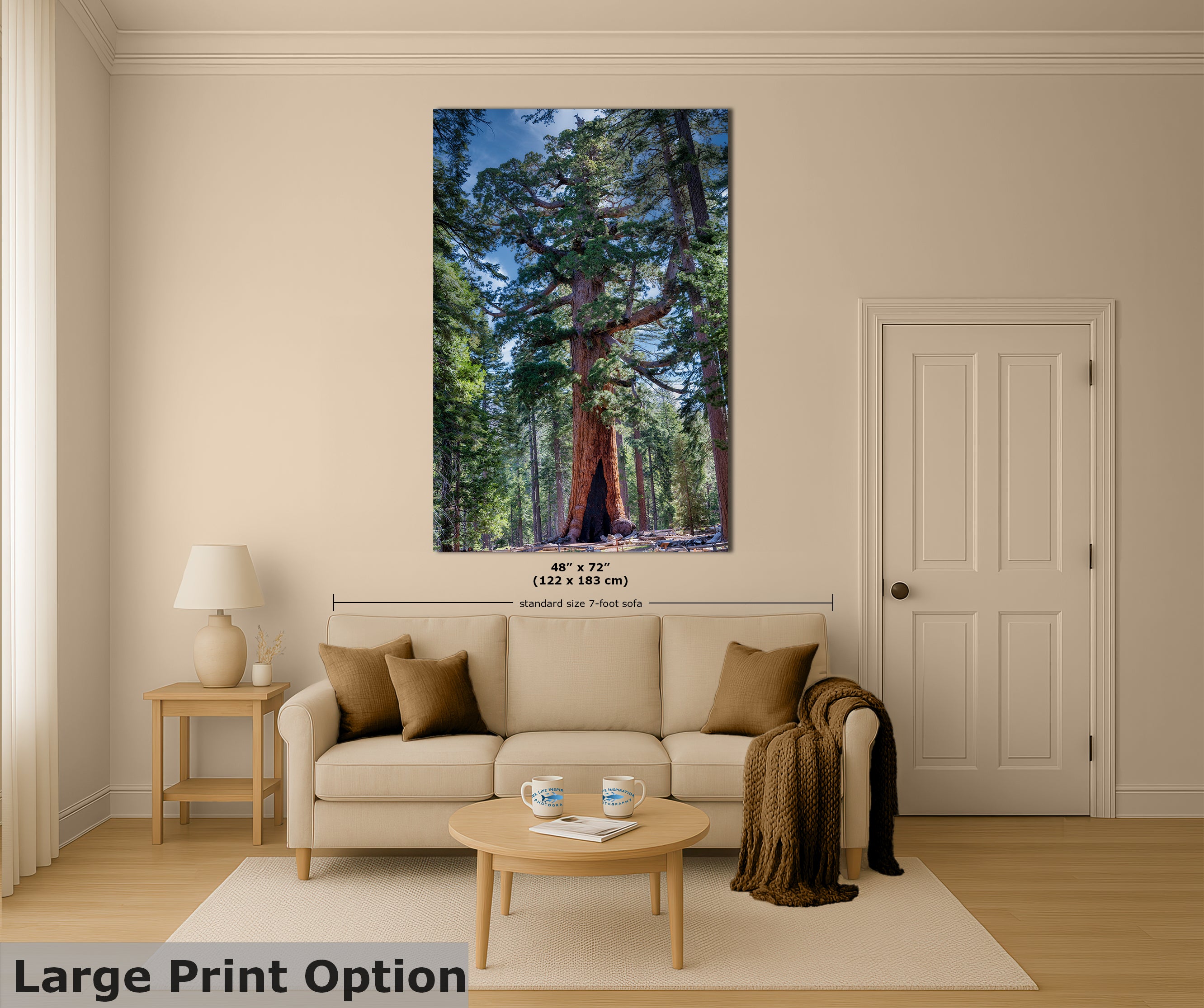 Giant Sequoia Tree Forest Picture Nature Photo, Yosemite Redwood Trees, Mariposa Grove Tree Hugger Decor, Forest Bathing for Relaxation