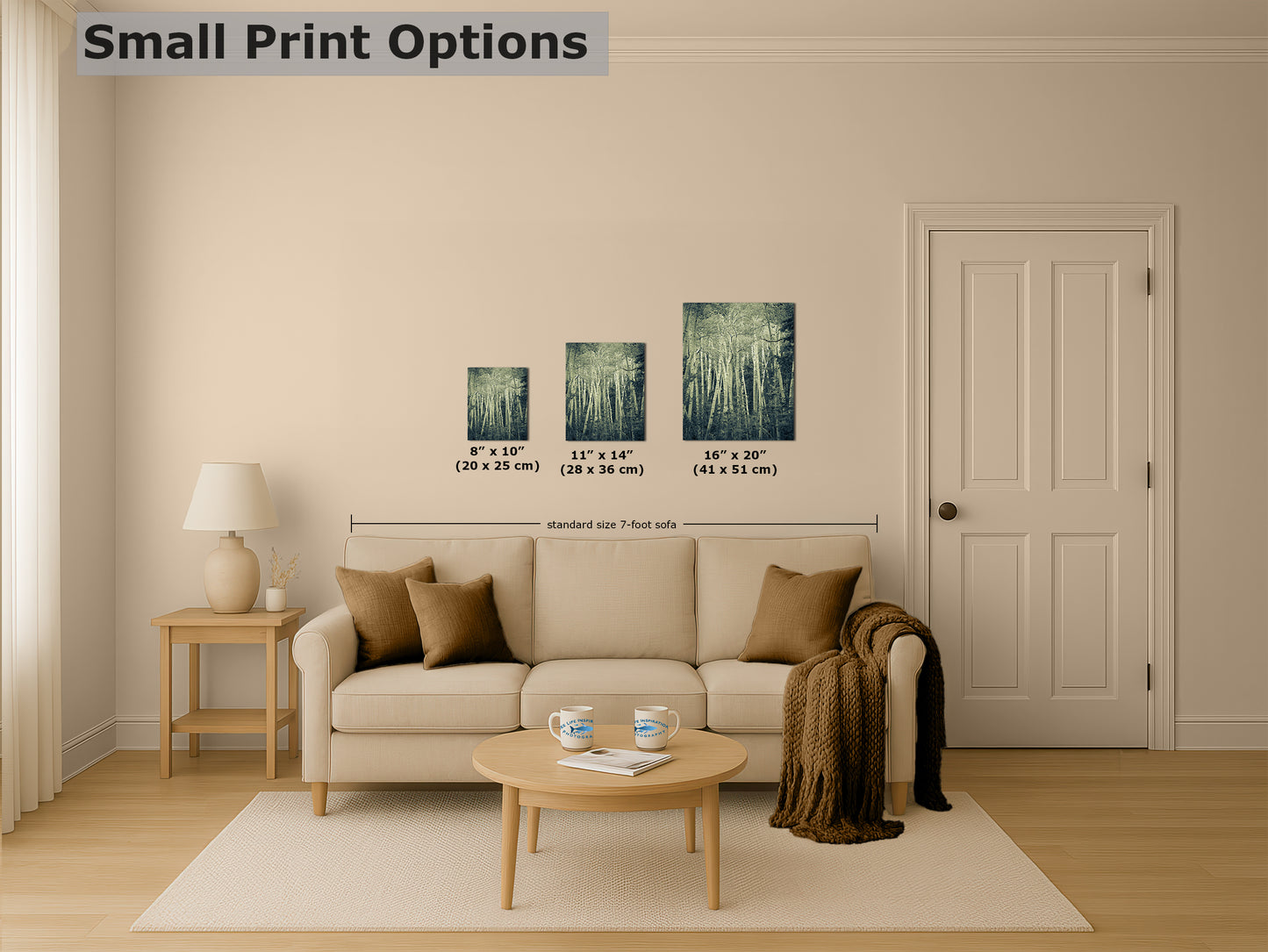 Aspen Tree Forest Picture Nature Photo, Forest Bathing Relaxation Artwork, Rustic Wall Art for Bedroom, Office, & House Decor