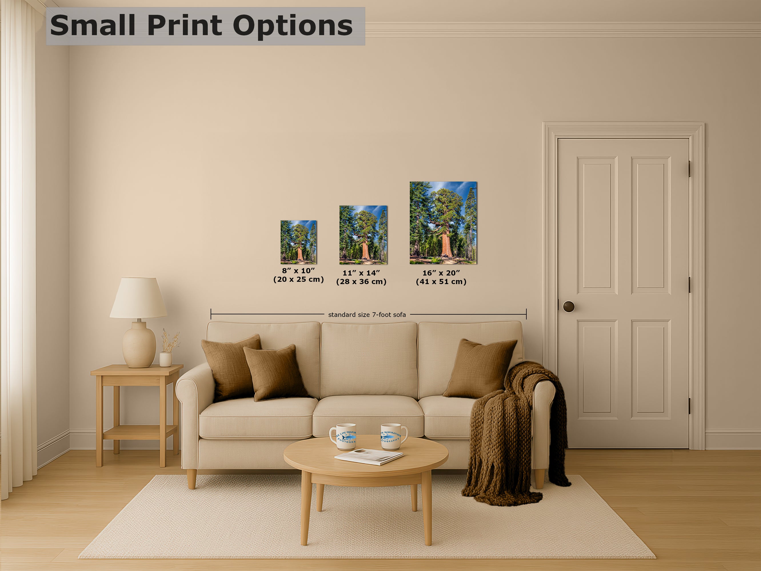 Giant Sequoia Tree Forest Picture Nature Photo, Yosemite Redwood Trees, Forest Bathing for Nature Lovers, House and Office