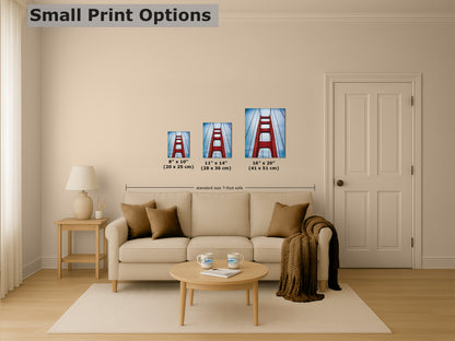 San Francisco Golden Gate Bridge Picture | Towering Canvas Wall Art | California Coastline Photography | Office, Dorm, or Home Decor