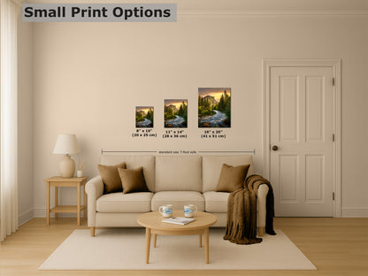 El Capitan Yosemite National Park Nature Photo with Merced River, Granite Mountain Picture Relaxation Artwork for Meditation, Dorm, Office, or House Decor