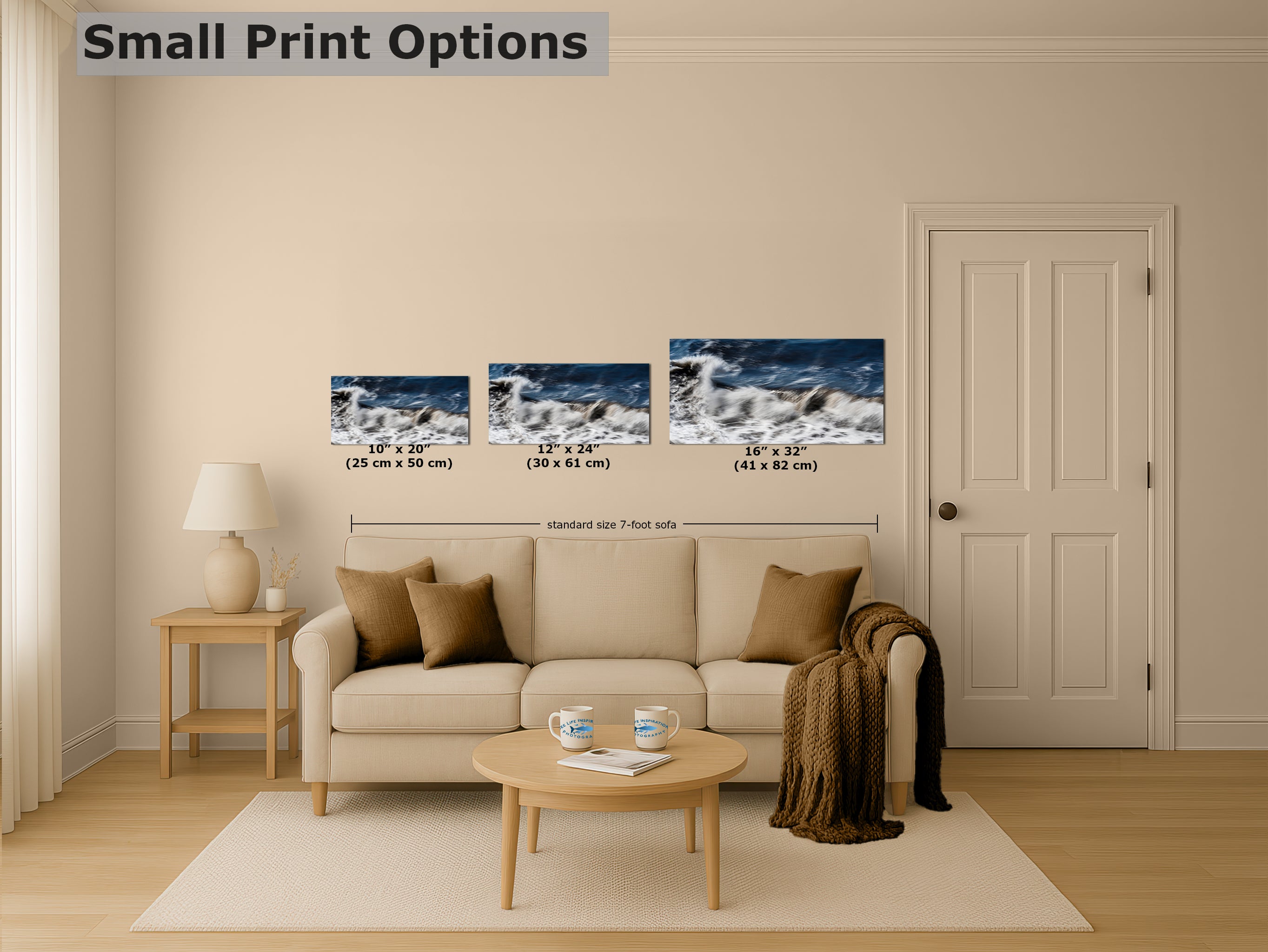 Beach Waves Ocean Picture Impressionist Art Nature Photo