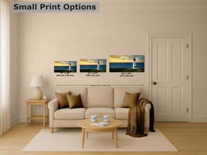 Yaquina Head Lighthouse Picture, Oregon Coast Ocean Picture, Pacific Northwest Beach Photo Wall Art for Office and Relaxation