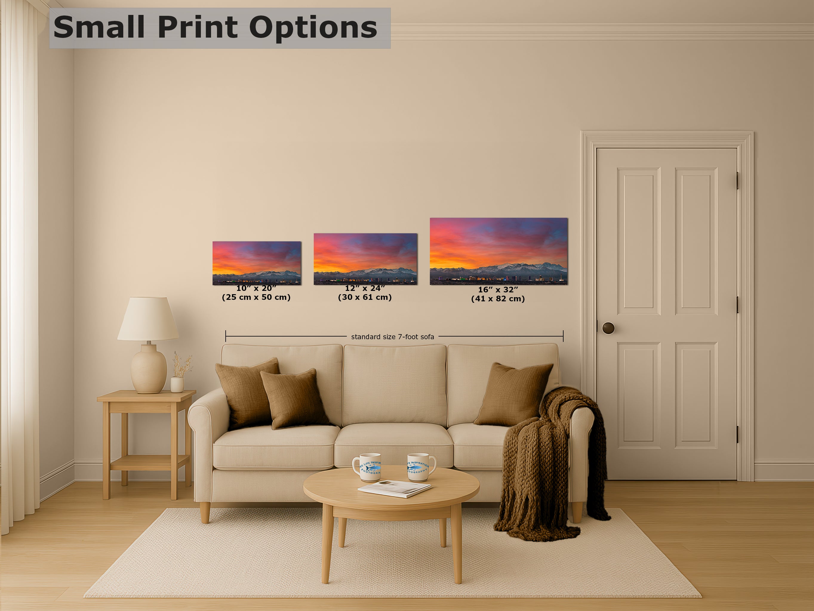 Las Vegas Nevada Panorama Photo Skyline Art Print House Decor, Desert Sunset Wall Art, on Premium Paper, Aluminum Metal, or Canvas