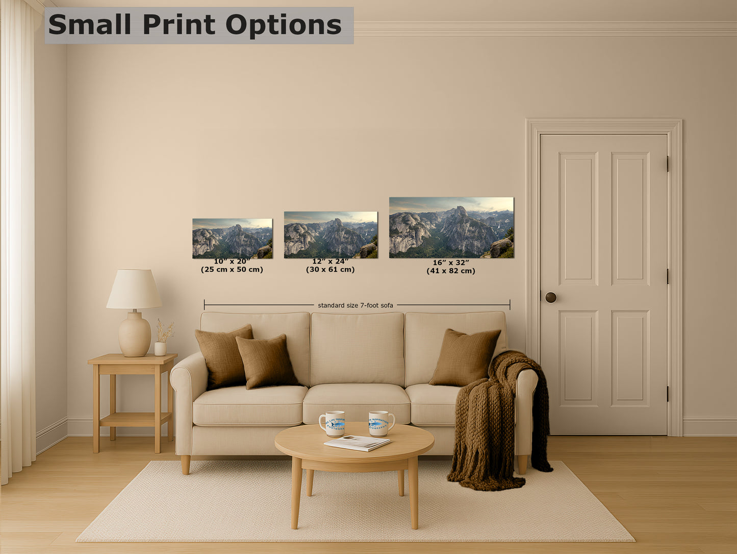 Glacier Point Yosemite National Park Nature Photo Relaxation Artwork of Half Dome for Meditation, Office, and House Decor