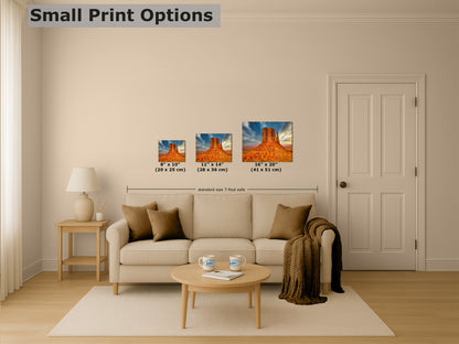 Monument Valley Arizona Desert Picture Nature Photo, Bohemian Style Relaxation Artwork for Meditation, Apartment, Office & House Decor