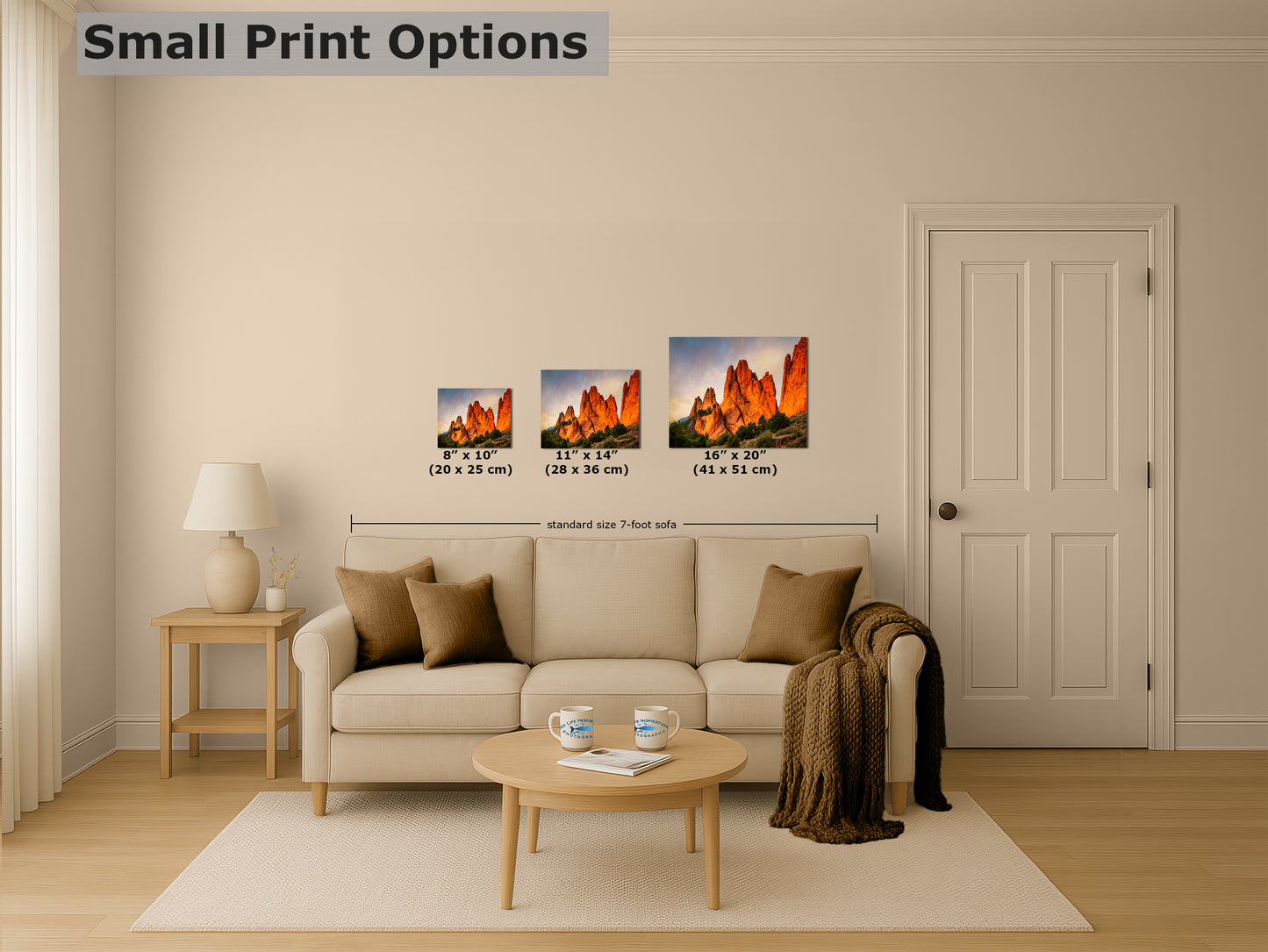 Garden of the Gods Colorado Mountain Picture, Vibrant Rocky Mountain Nature Photo for Meditation Relaxation and Bohemian Decor