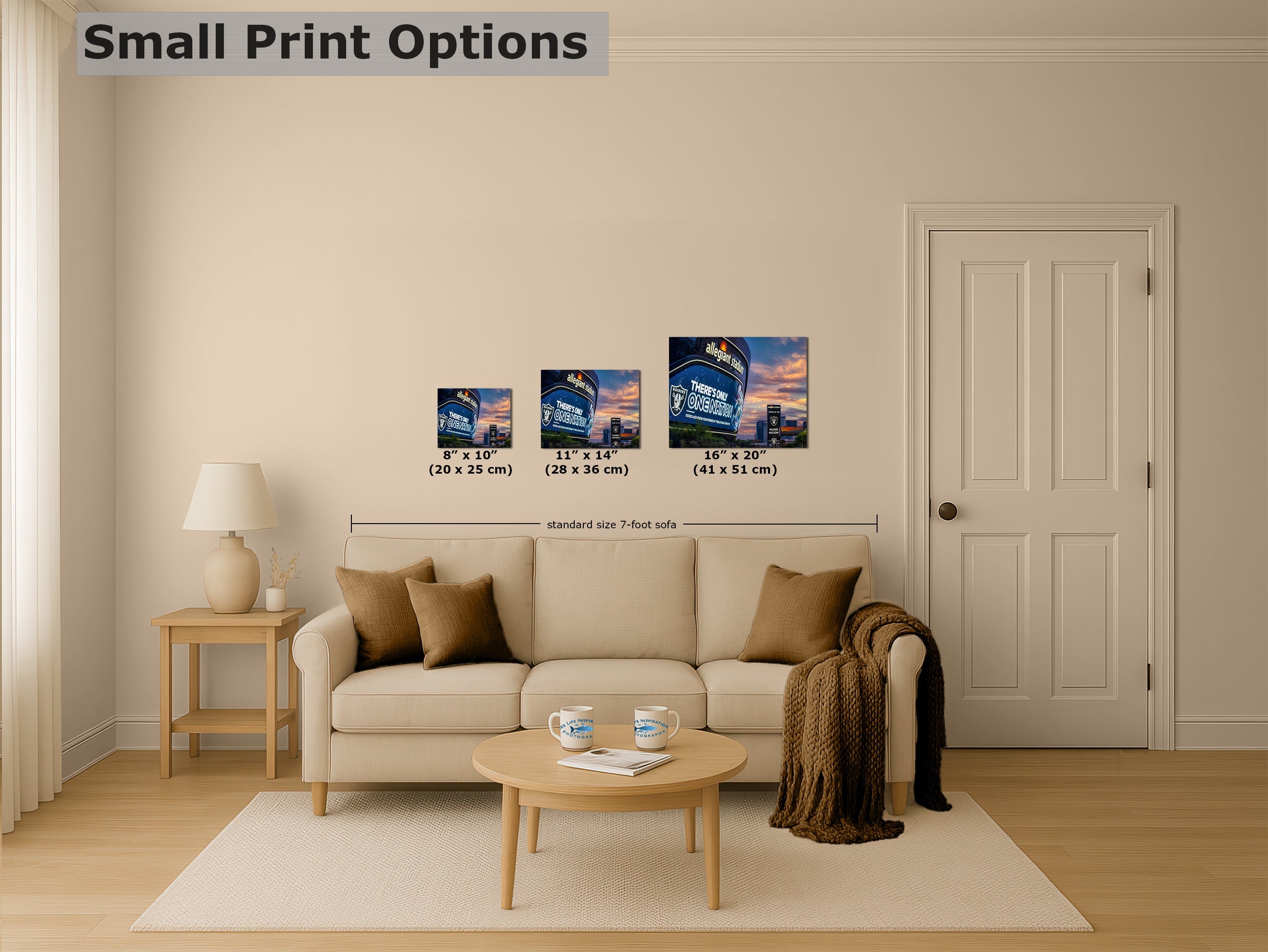 Las Vegas Raiders Football Gift Decor, Allegiant Stadium Photograph Poster, NFL Man Cave, Dorm Room & Office Wall Art