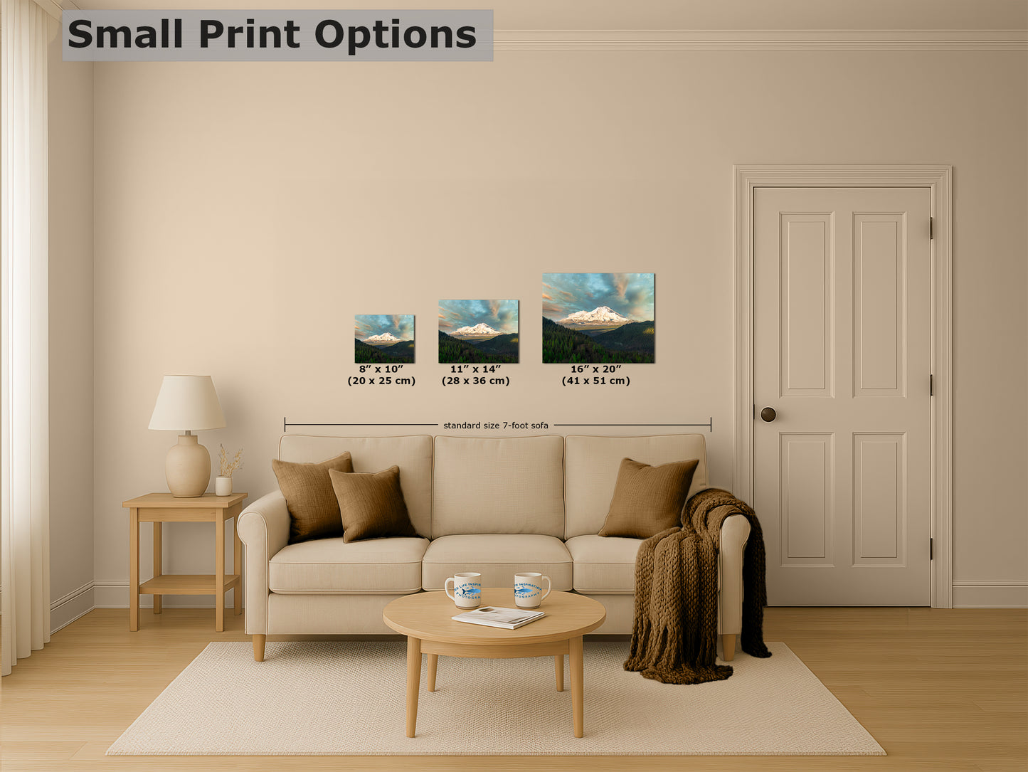 Mount Shasta Mountain Picture Nature Photo, California Mountain Relaxation Artwork for Meditation, Office, Apartment and House Decor