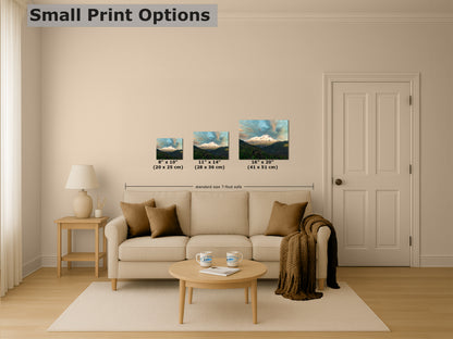 Mount Shasta Mountain Picture Nature Photo, California Mountain Relaxation Artwork for Meditation, Office, Apartment and House Decor