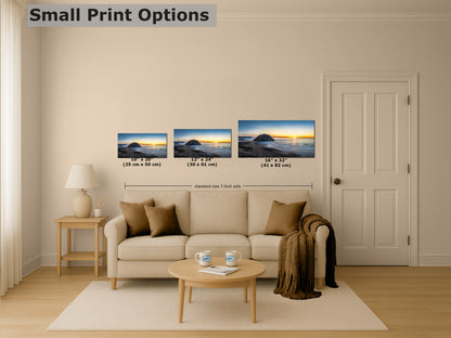 Morro Bay California Coastline Ocean Picture Nature Photo Panorama, Morro Rock Coastal Relaxation Artwork, Dorm Room, Office & House Decor