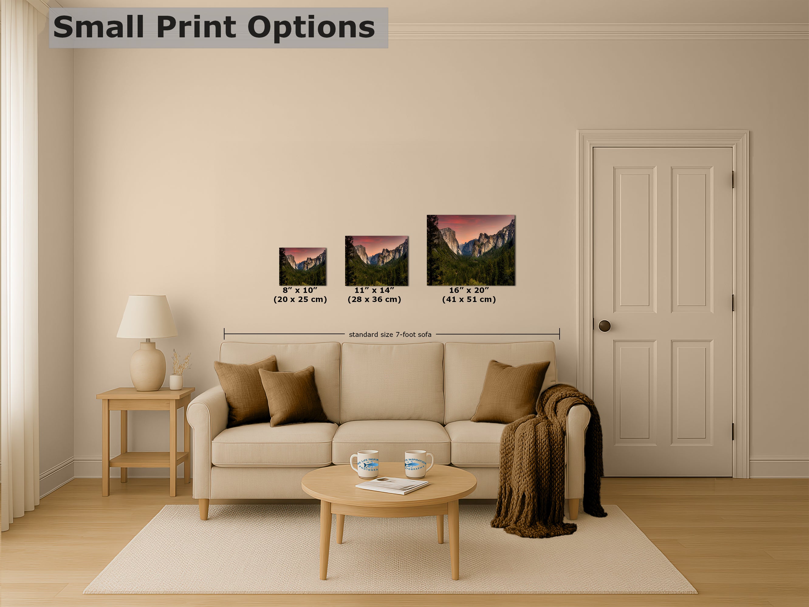 Yosemite National Park Mountain Picture Nature Photo Bohemian Relaxation Artwork for Meditation