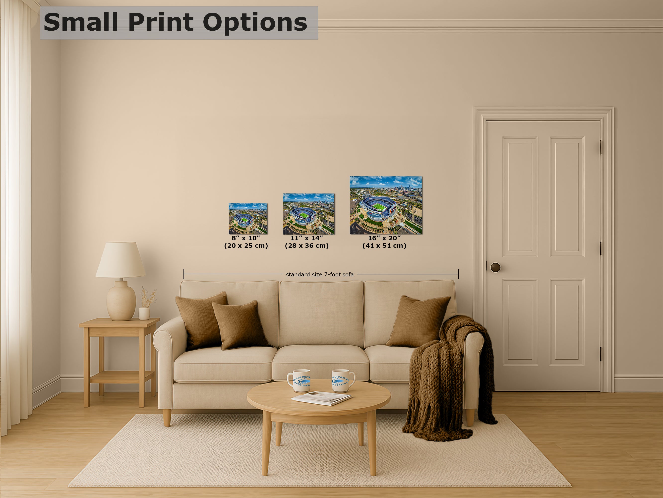 Denver Broncos Football, Mile High Stadium Denver Colorado Skyline Print Sports Decor, Man Cave Art