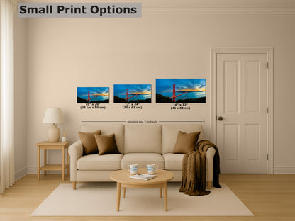 San Francisco Golden Gate Bridge Picture California Coastline | Panoramic Photo or Home Decor, Office, Dorm Room, Gift for Him, Housewarming