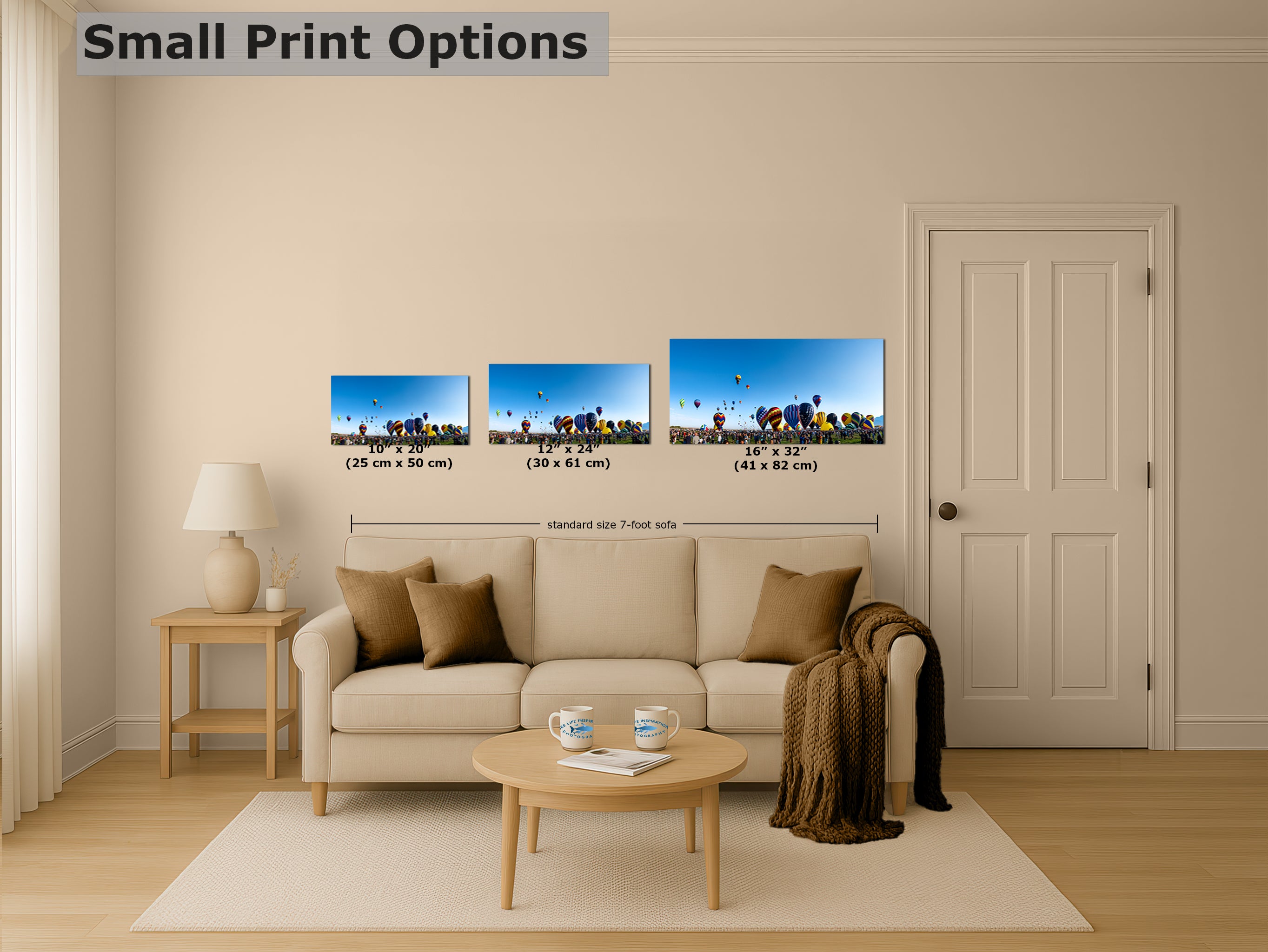 Hot Air Balloon Festival Mass Ascension Panorama Photo | Albuquerque New Mexico Balloon Fiesta Wall Art | Office, Cubicle & House Decor