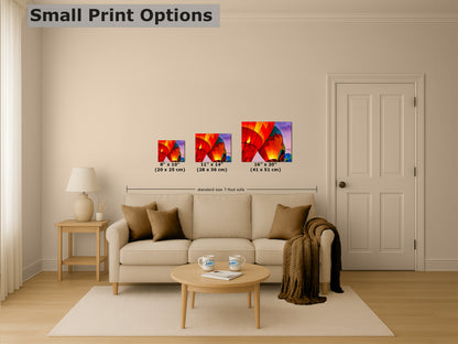 Hot Air Balloon Festival Morning Glow Photo | Albuquerque New Mexico Balloon Fiesta Wall Art | Office, Cubicle & House Decor