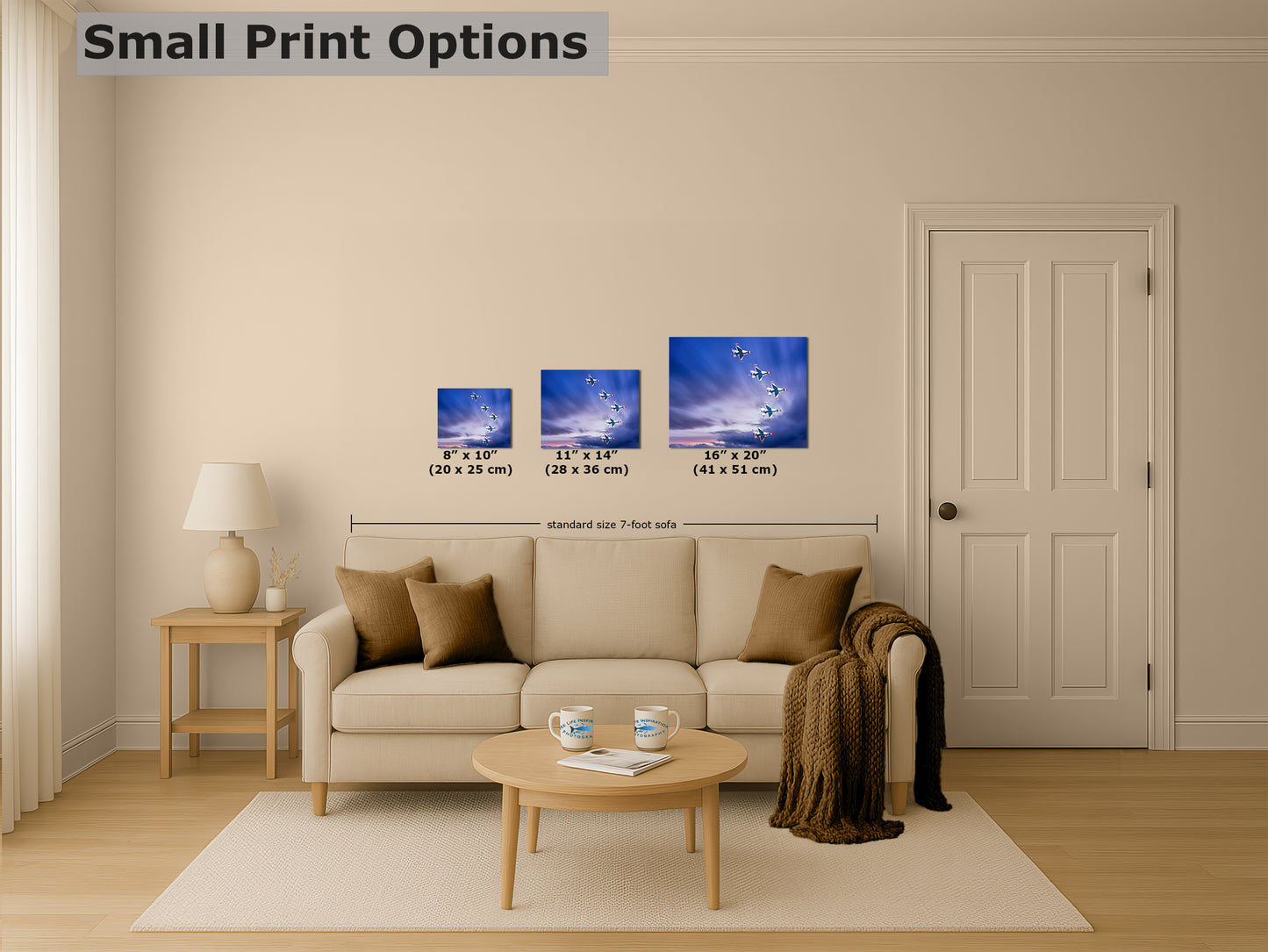 US Airforce Thunderbirds F-16 Fighting Falcon Aviation Artwork | Military Aircraft Wall Decor for Aviation Enthusiasts and Man Cave Decor