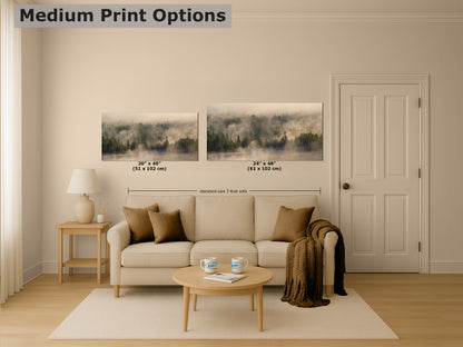 Foggy Forest Picture Forest Bathing Nature Photo, Yellowstone Misty Trees Wall Art, Cabin Decor, Canvas, Paper, Metal Prints