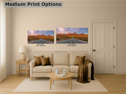 Monument Valley Arizona Desert Picture Nature Photo, Forrest Gump View Bohemian Style Relaxation Artwork for Meditation, Apartment, Office & House Decor