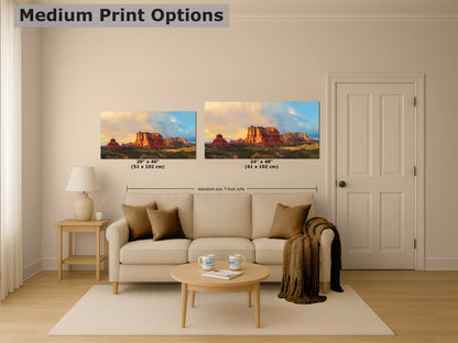 Courthouse Butte & Bell Rock Sedona Arizona Desert Picture, Southwestern Wall Art, Red Rock Scenic Nature Photo, House Decor Gift