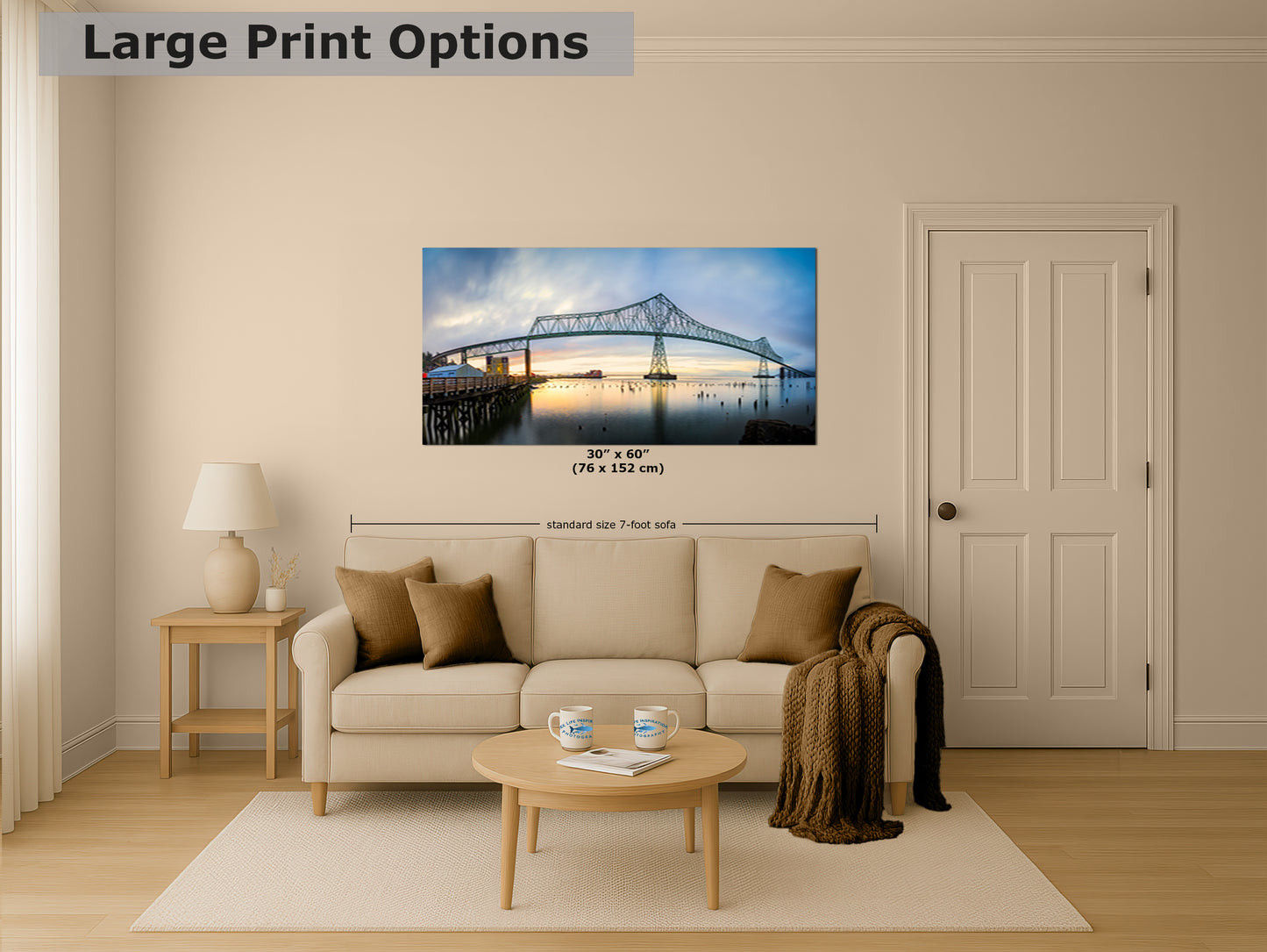 Astoria-Megler Bridge Picture Sunset, Oregon Coast Ocean Picture, Pacific Northwest