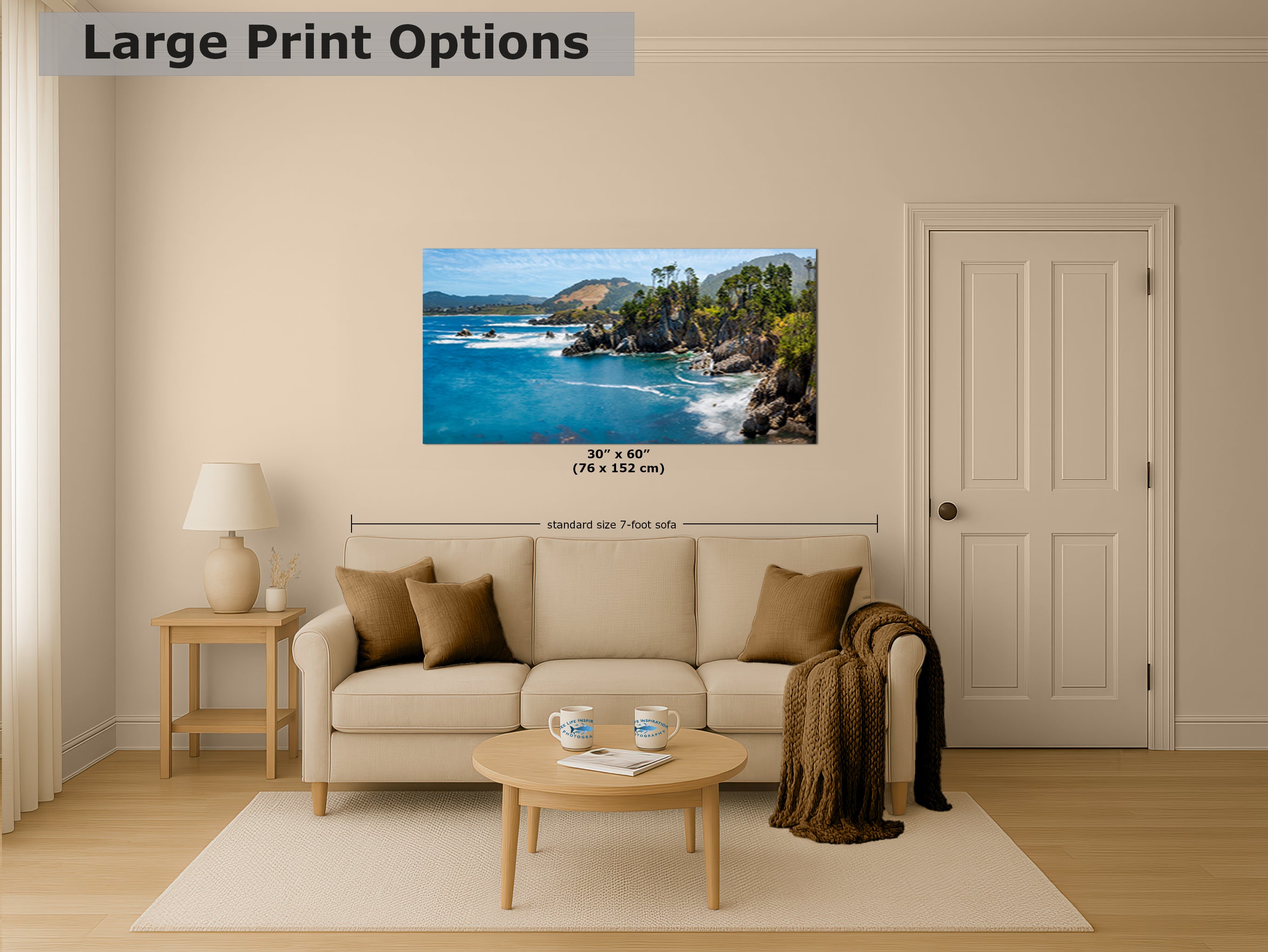 Point Lobos Carmel California Coastline Ocean Picture Seascape, Relaxation Artwork Nature Photo for Meditation, Office, Dorm, House Decor