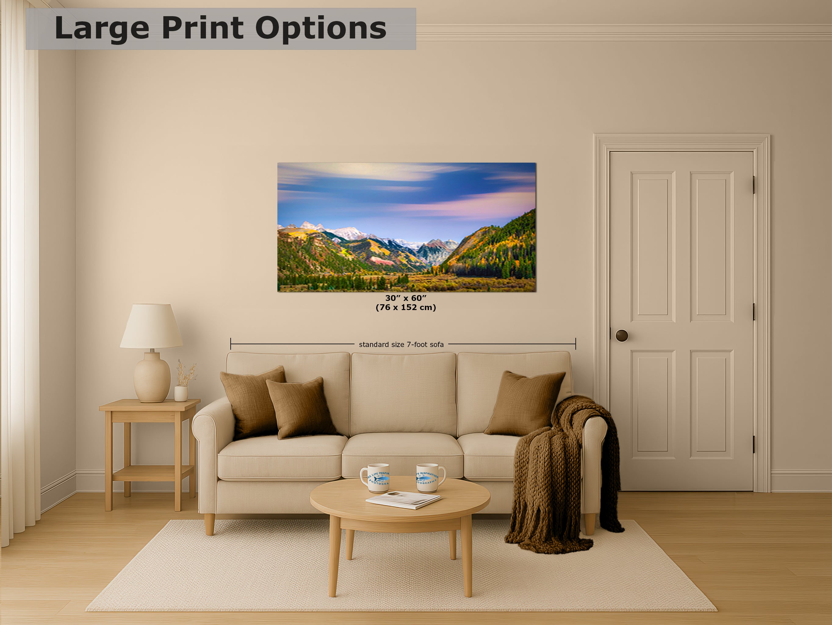 Telluride Colorado San Juan Mountain Picture, Fall Colors Aspen Trees Forest Picture Nature Photo for Relaxation Artwork, Meditation and House Decor