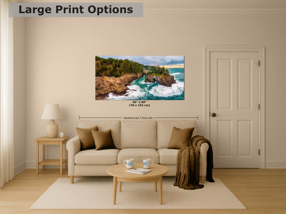 Oregon Coast Ocean Picture - Breathtaking Pacific Northwest Nature Photo for Relaxation, Meditation and Stylish Decor