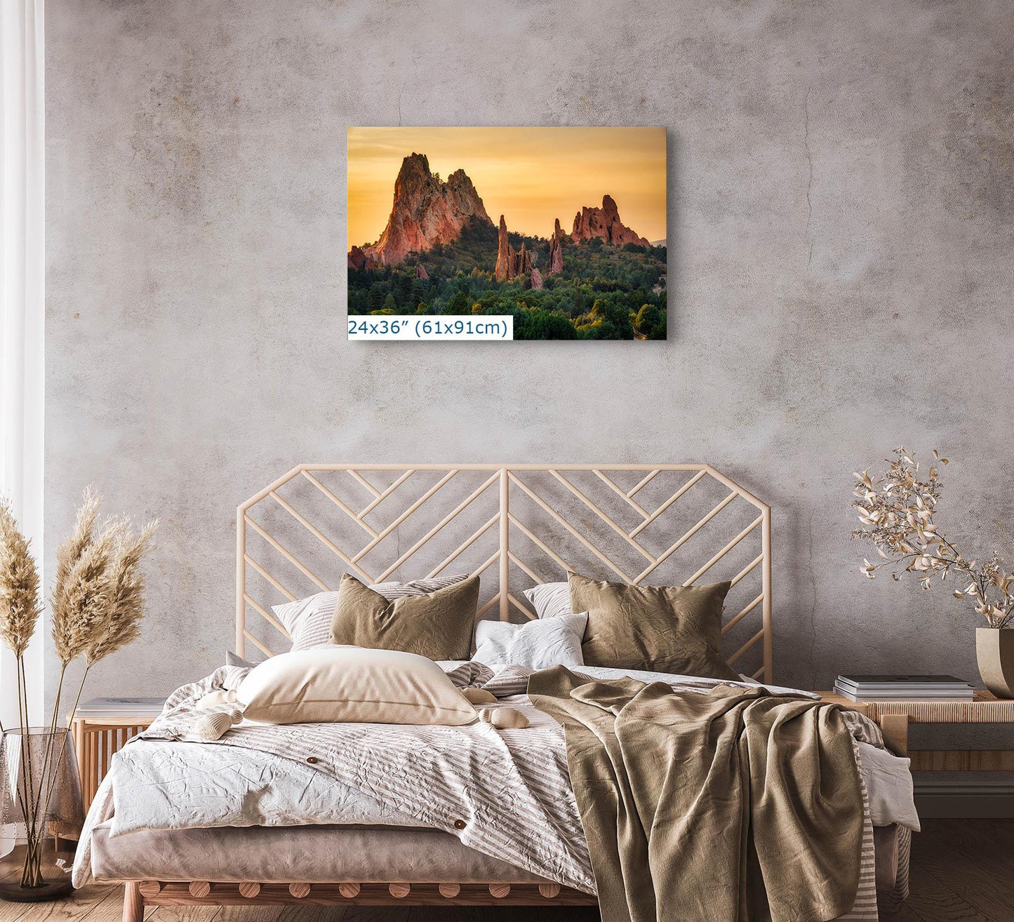 Garden of the Gods Colorado Springs Wall Art Canvas Print Landscape, Mountains at Colorado Springs, Scenic Nature Art in Paper/Canvas/Metal