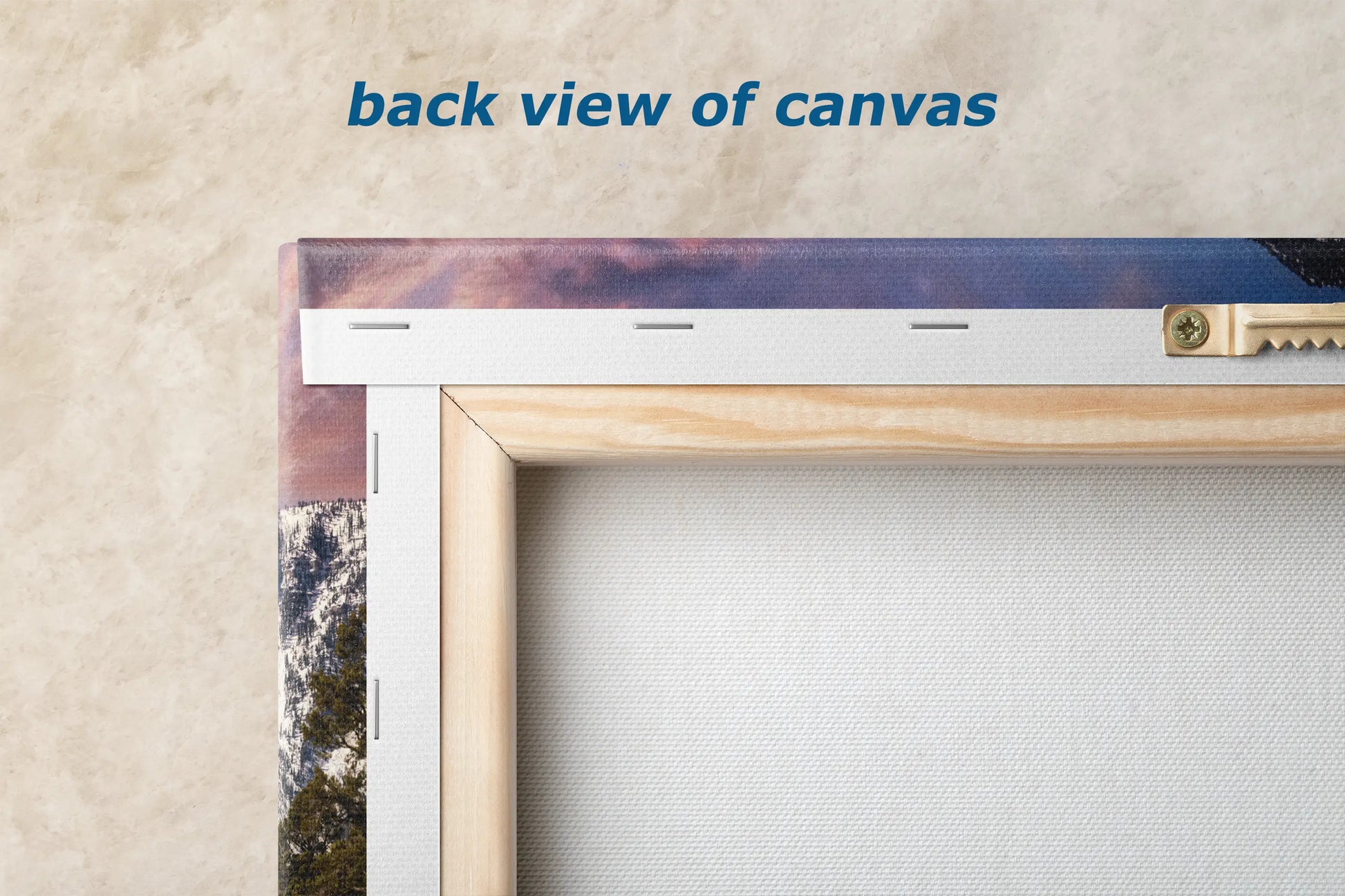 a picture frame with a picture of a mountain in the background