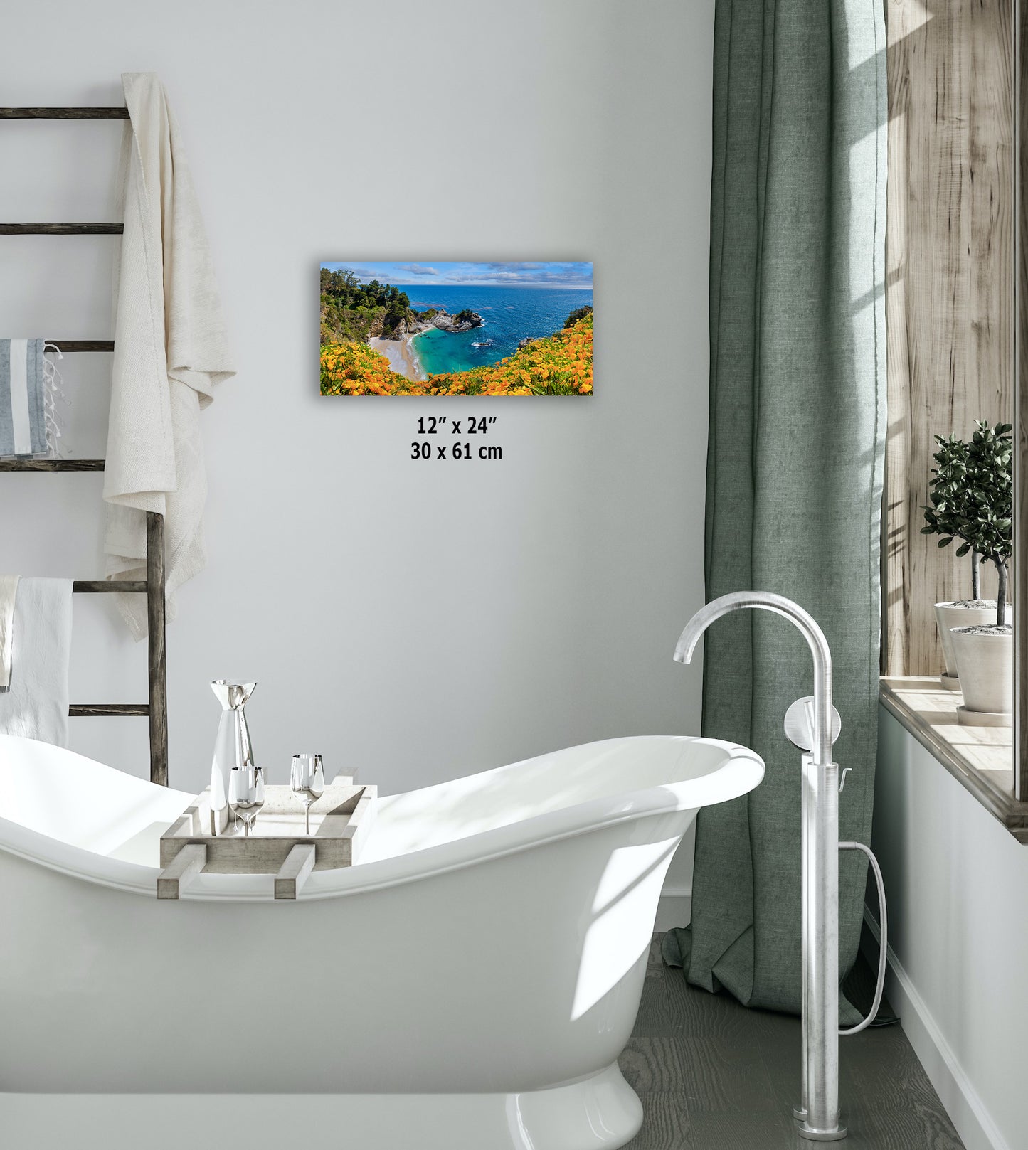 McWay Falls Wall Art Ocean Picture, Big Sur California Coastline Nature Photo