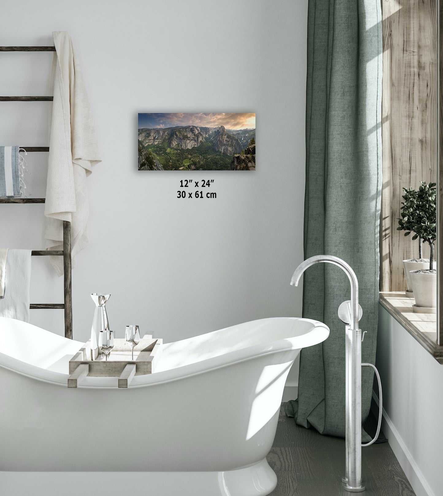 Glacier Point Yosemite National Park Nature Photo Relaxation Artwork, Sierra Nevada Scenic Picture for Meditation, Office, and House Decor