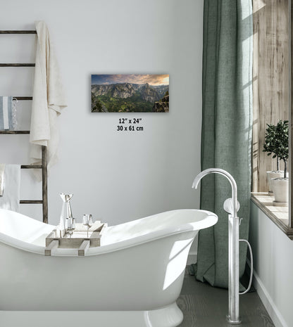 Glacier Point Yosemite National Park Nature Photo Relaxation Artwork, Sierra Nevada Scenic Picture for Meditation, Office, and House Decor