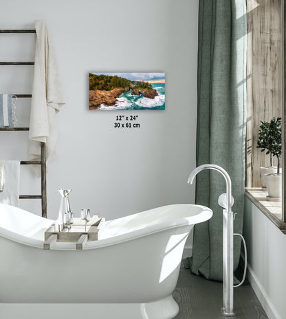 Oregon Coast Ocean Picture - Breathtaking Pacific Northwest Nature Photo for Relaxation, Meditation and Stylish Decor