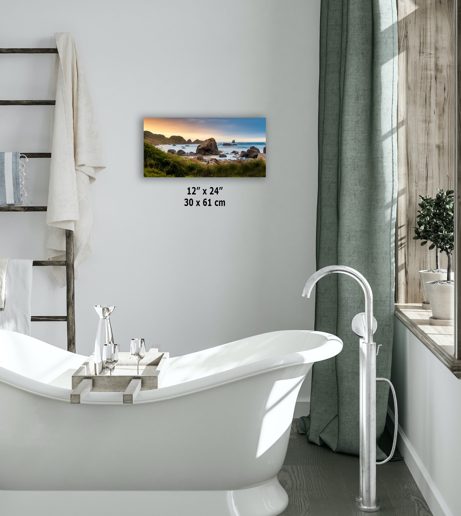 Lone Ranch Beach Oregon Coast Ocean Picture, Pacific Northwest Nature Photo Relaxation Artwork for Meditation, Apartment, Office & House Decor