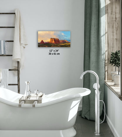 Courthouse Butte & Bell Rock Sedona Arizona Desert Picture, Southwestern Wall Art, Red Rock Scenic Nature Photo, House Decor Gift