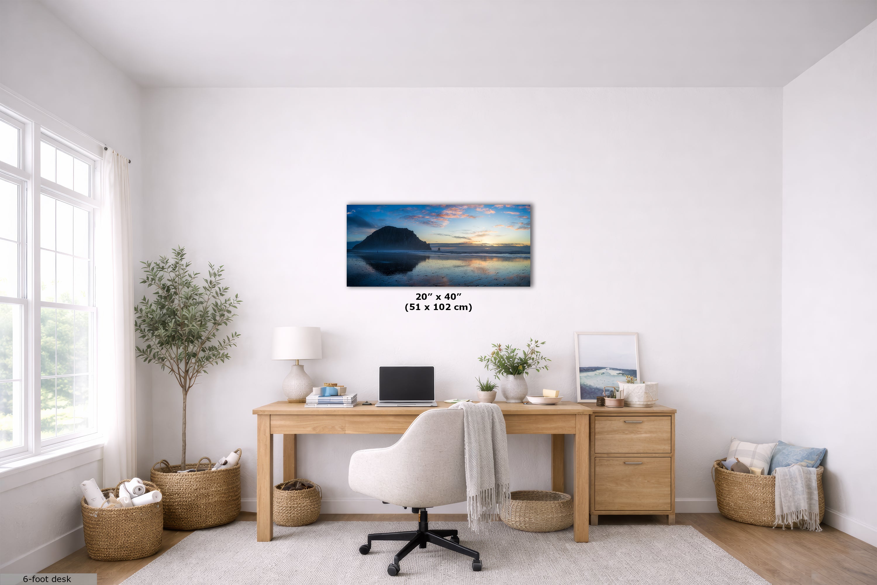 Limited Edition Fine Art Photography, Ocean Picture Morro Rock California Coastline Reflection