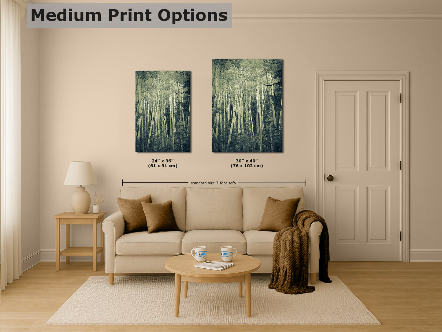Aspen Tree Forest Picture Nature Photo, Forest Bathing Relaxation Artwork, Rustic Wall Art for Bedroom, Office, & House Decor