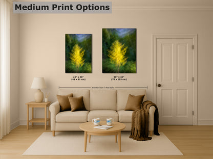 Impressionist Art Forest Picture Abstract Nature Photo, Relaxation Artwork, Forest Bathing Wall Decor, Meditation, Bohemian Style Canvas Print